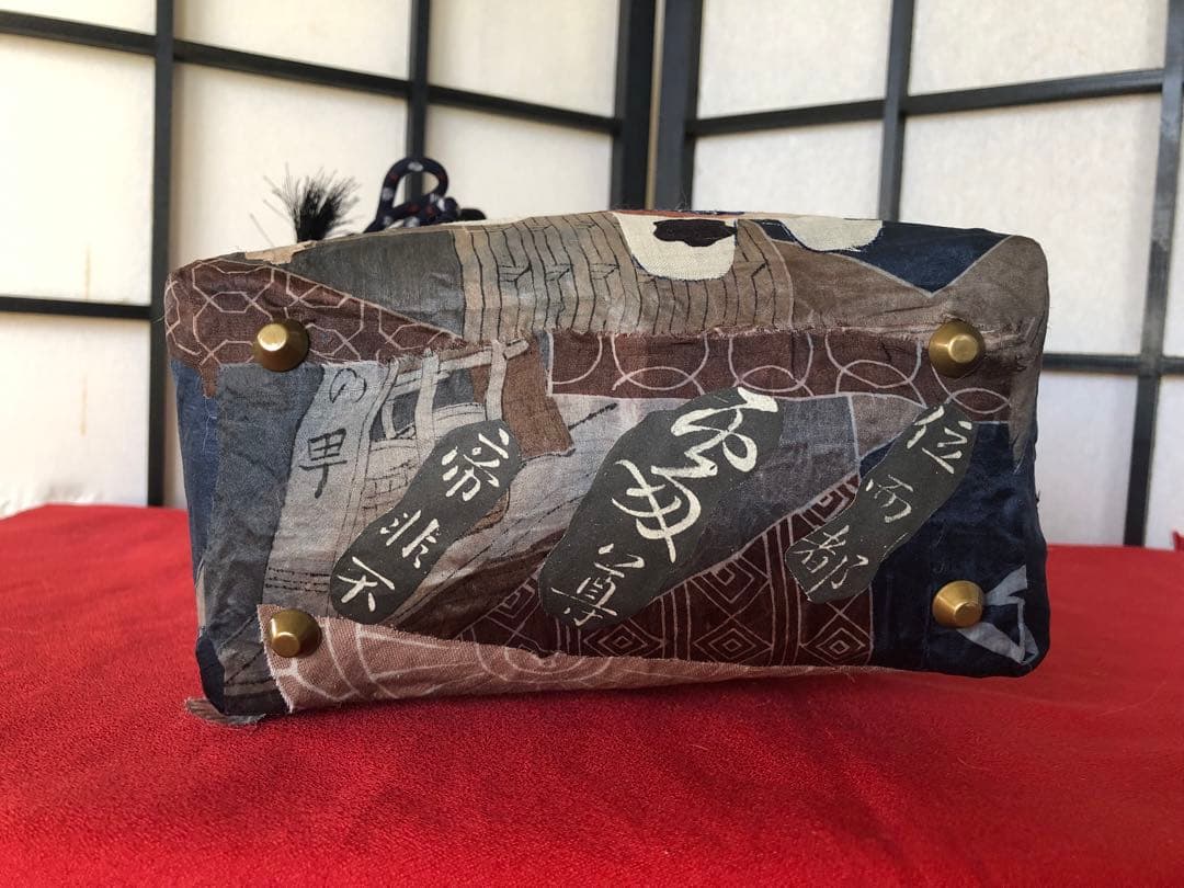 【たまちゃんお取り置き】 一閑張り　一閑張りバック　正絹古布　　犬張子