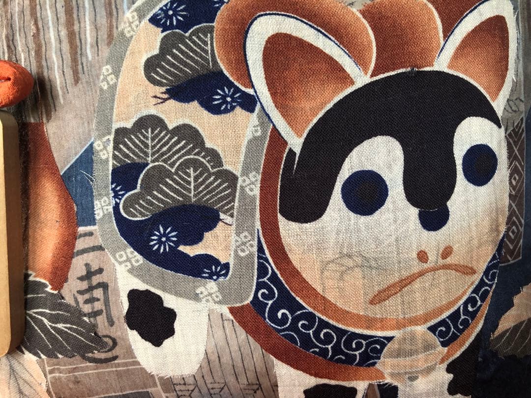 【たまちゃんお取り置き】 一閑張り　一閑張りバック　正絹古布　　犬張子