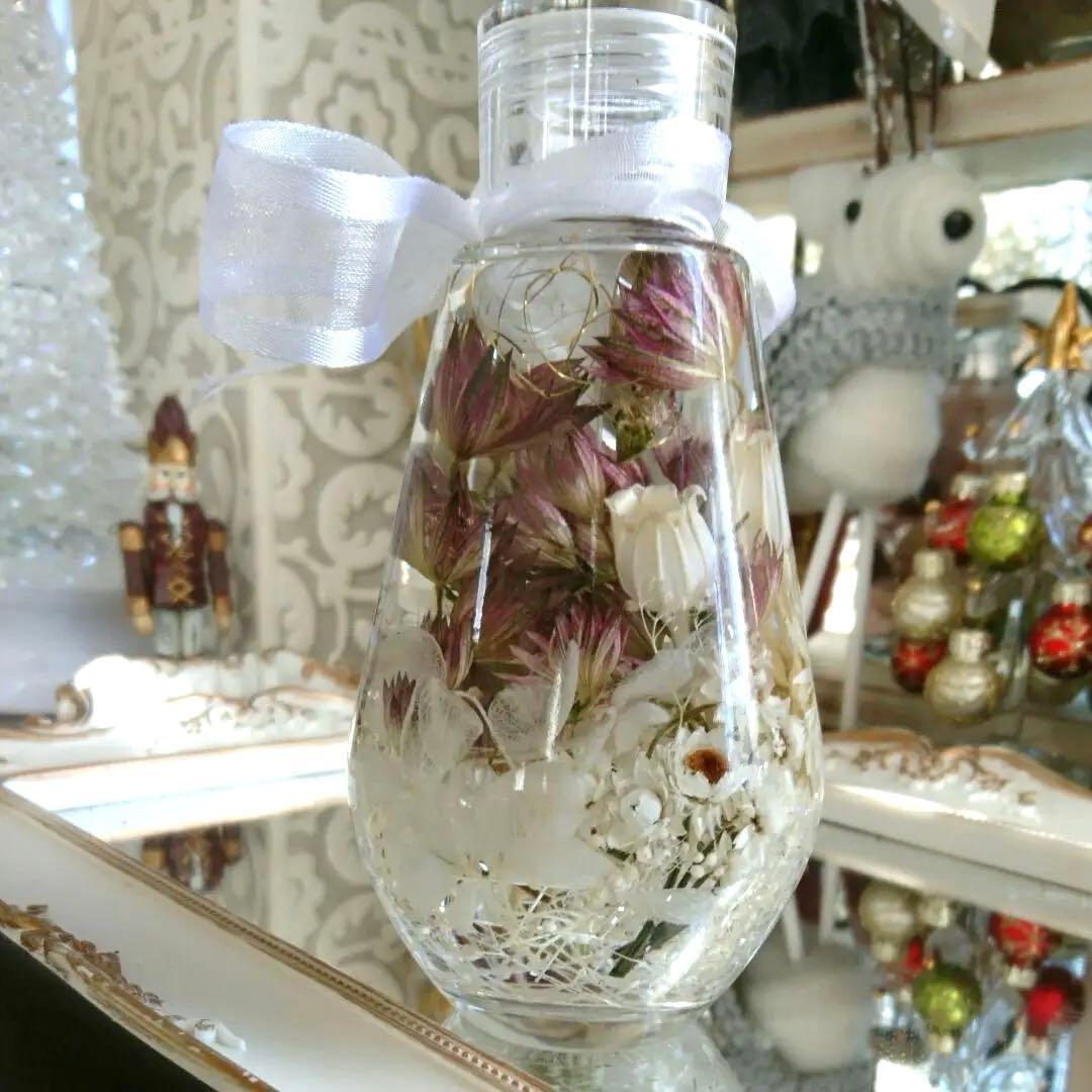 ◆ハーバリウム ＃163 アストランティアいっぱいのbottle:・'