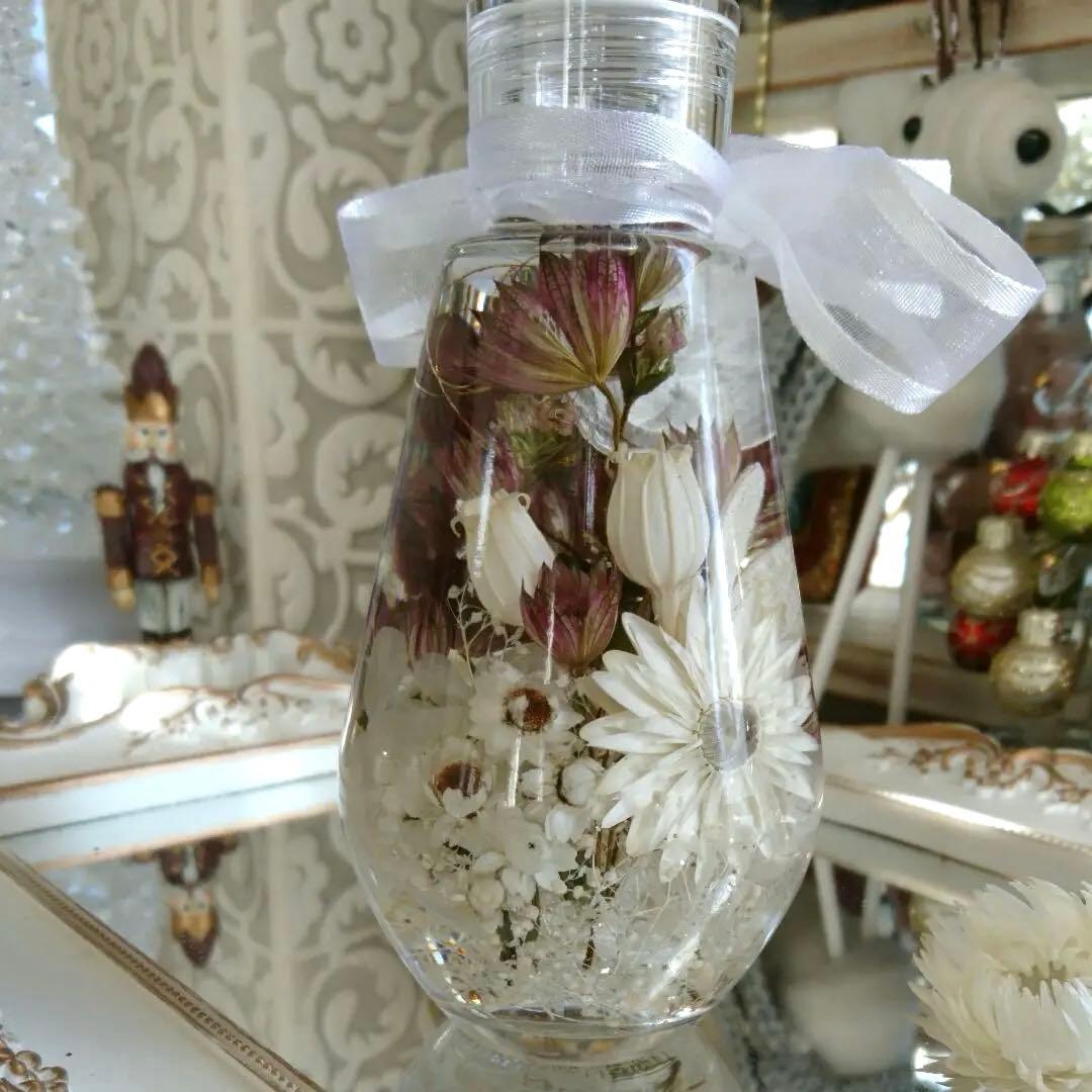 ◆ハーバリウム ＃163 アストランティアいっぱいのbottle:・'