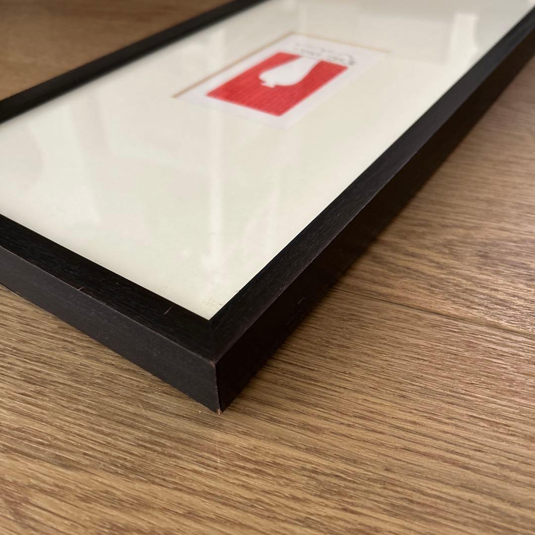 【版画】赤い背景の白い花瓶 ***即購入可能