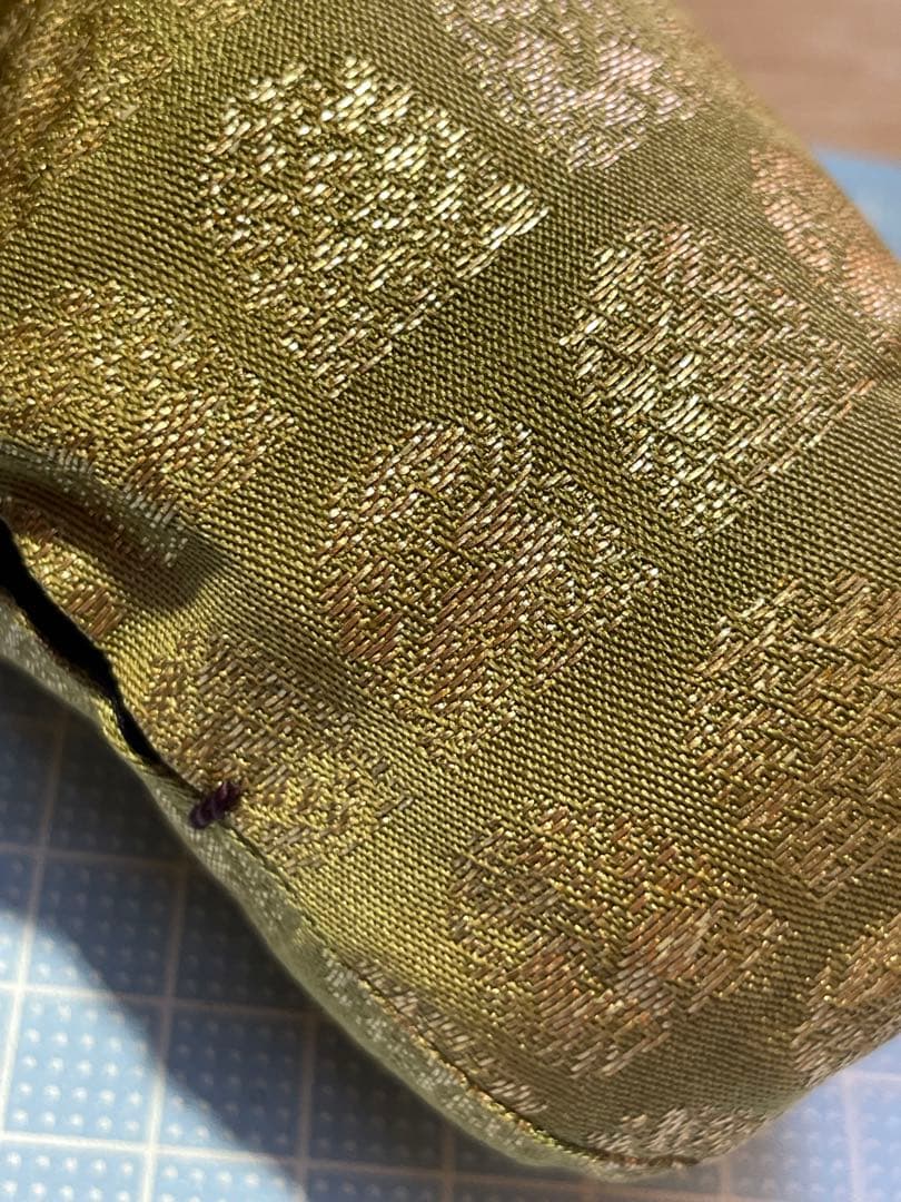 茶入　【m374 茶道　茶道具　抹茶　茶筒　骨董　レトロ　仕覆　肩衝茶入】