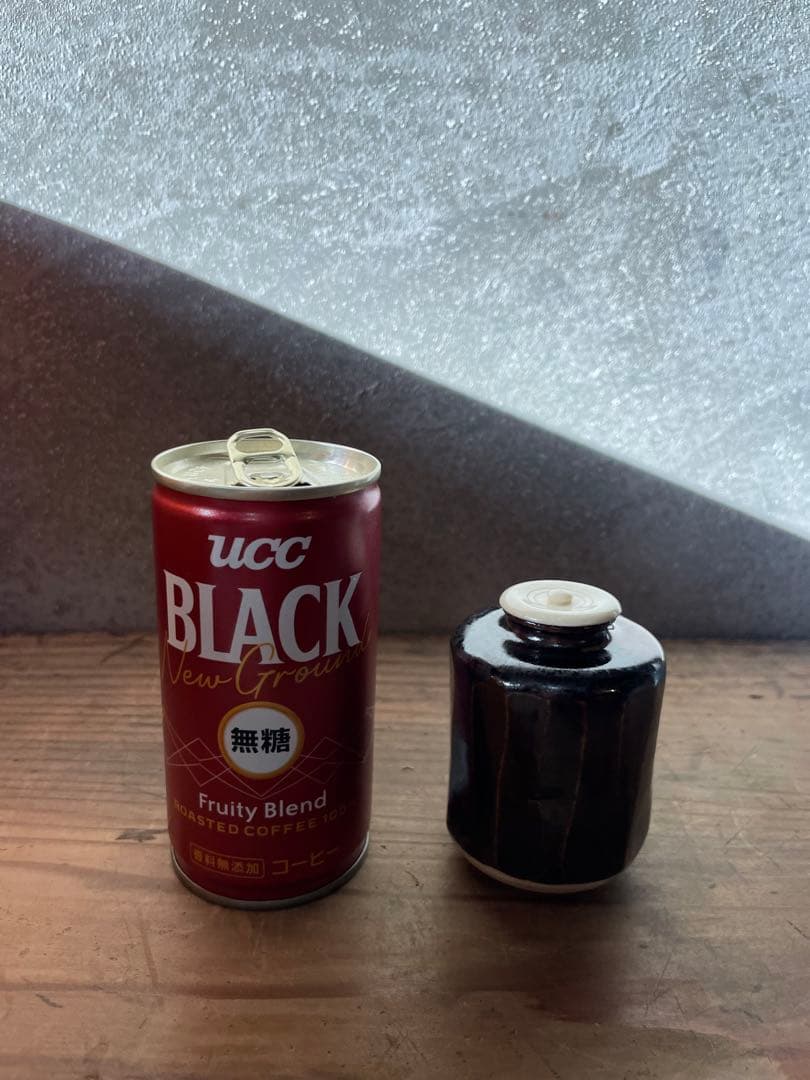 茶入　【m374 茶道　茶道具　抹茶　茶筒　骨董　レトロ　仕覆　肩衝茶入】