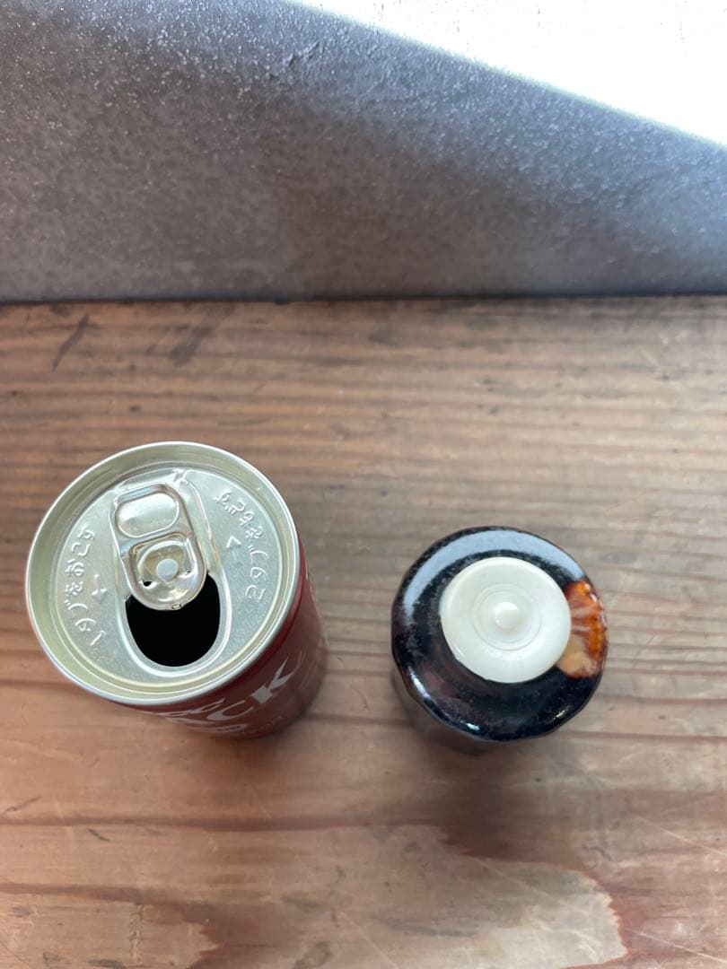 茶入　【m374 茶道　茶道具　抹茶　茶筒　骨董　レトロ　仕覆　肩衝茶入】