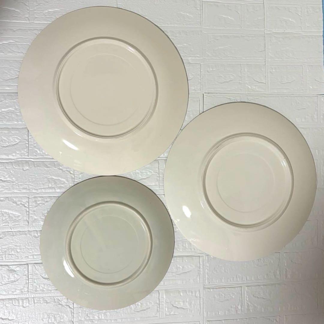 昭和 レトロ　飾り皿 和風 花柄 3枚セット　大皿　30cm・38cm