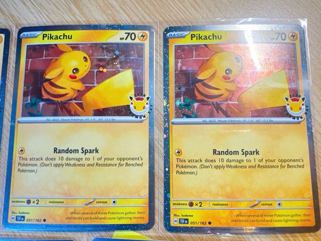 ポケモンデイ2026 30周年記念 海外版ピカチュウプロモカード5枚