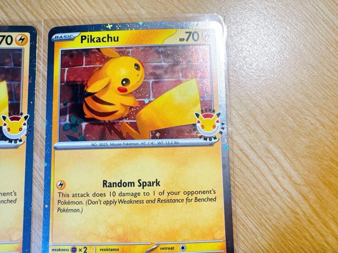 ポケモンデイ2026 30周年記念 海外版ピカチュウプロモカード5枚