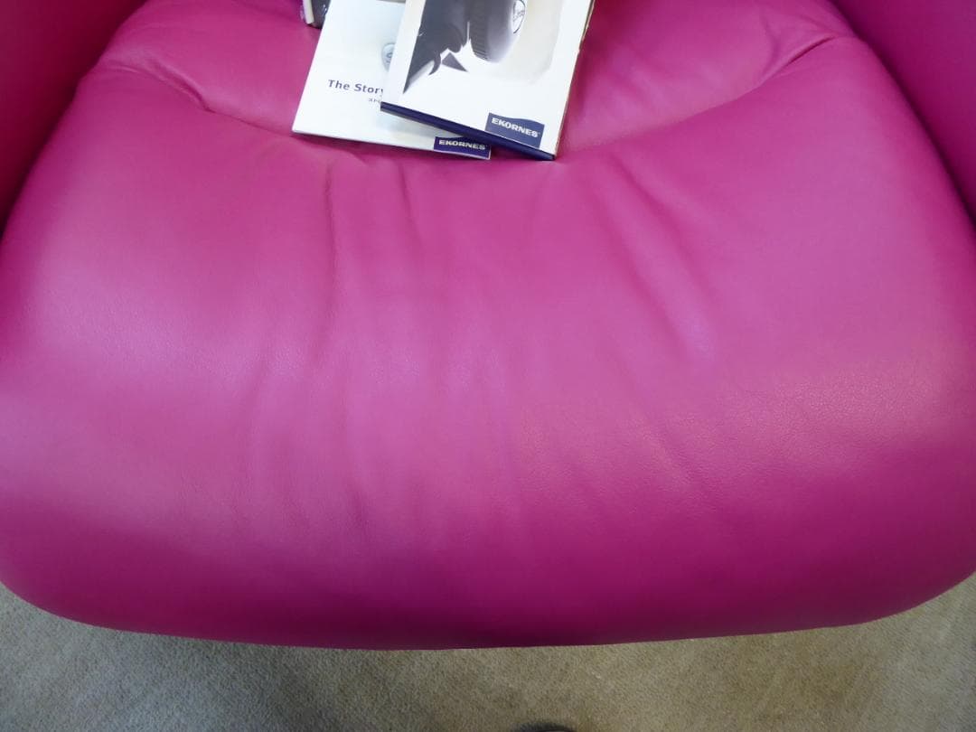 美品　EKORNES エコーネス チェア オットマン リクライニングチェア 本革