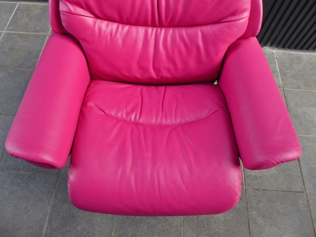 美品　EKORNES エコーネス チェア オットマン リクライニングチェア 本革