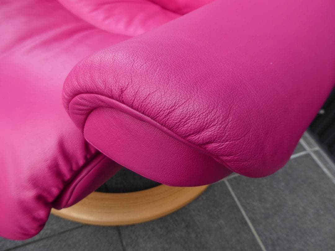 美品　EKORNES エコーネス チェア オットマン リクライニングチェア 本革