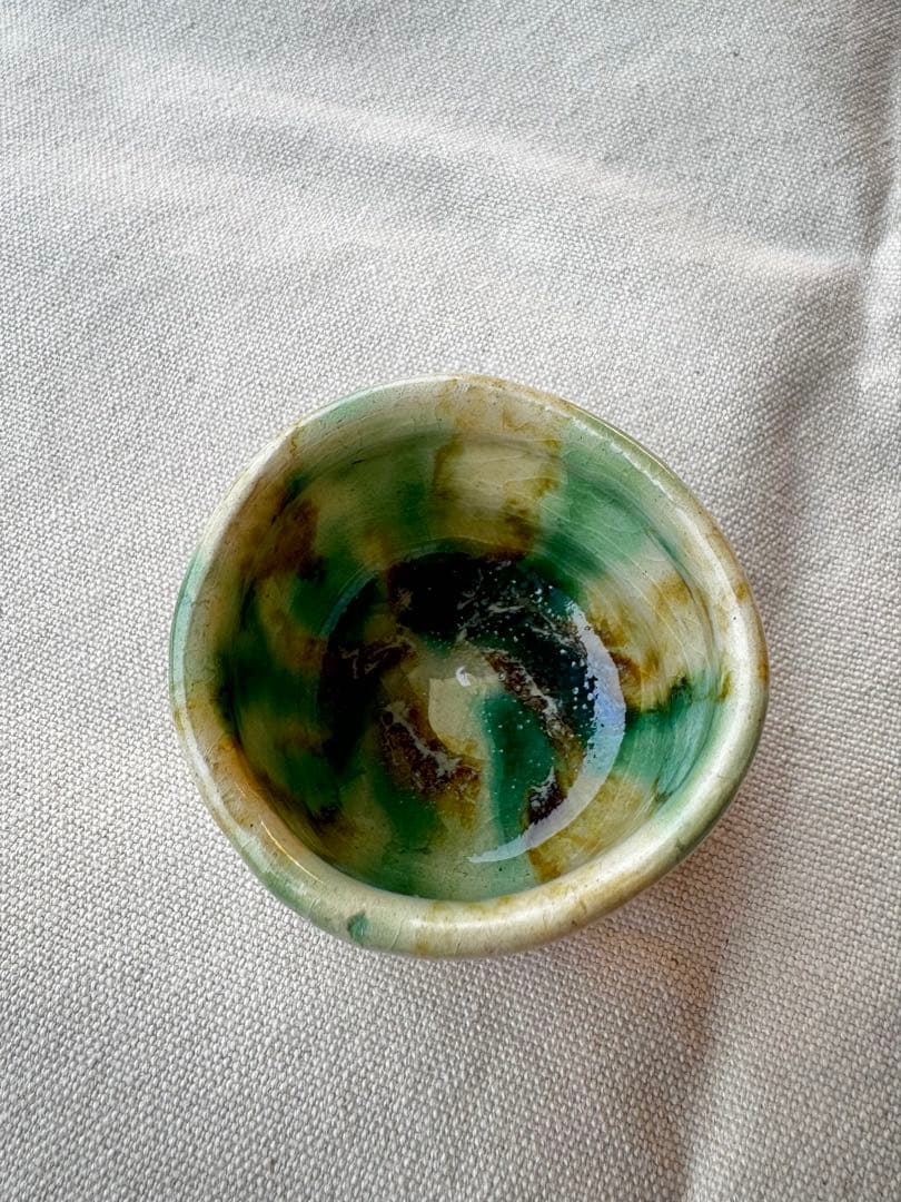 内田鋼一　三彩加彩　ぐい呑み