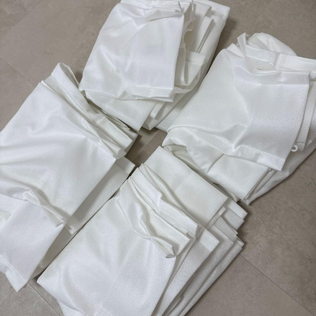 【ほぼ未使用】ミラーレースカーテン 幅110×丈183 4枚 セット NOKKI