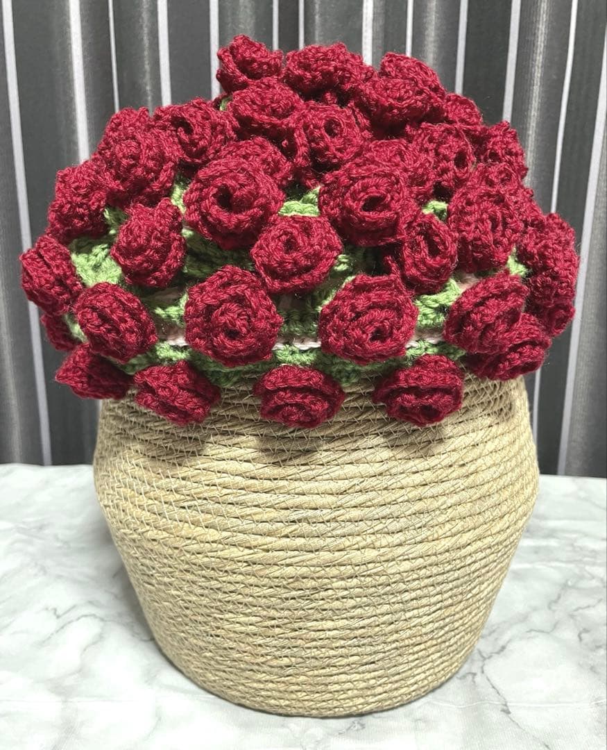 ハンドメイド　花束ブランケット　ブーケブランケット　かぎ針編み　大判サイズ