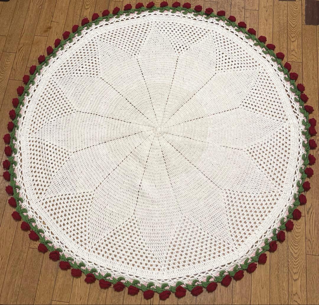 ハンドメイド　花束ブランケット　ブーケブランケット　かぎ針編み　大判サイズ