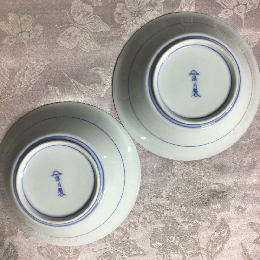 未使用　深川製磁　牡丹金ミル　深皿　中鉢　2枚