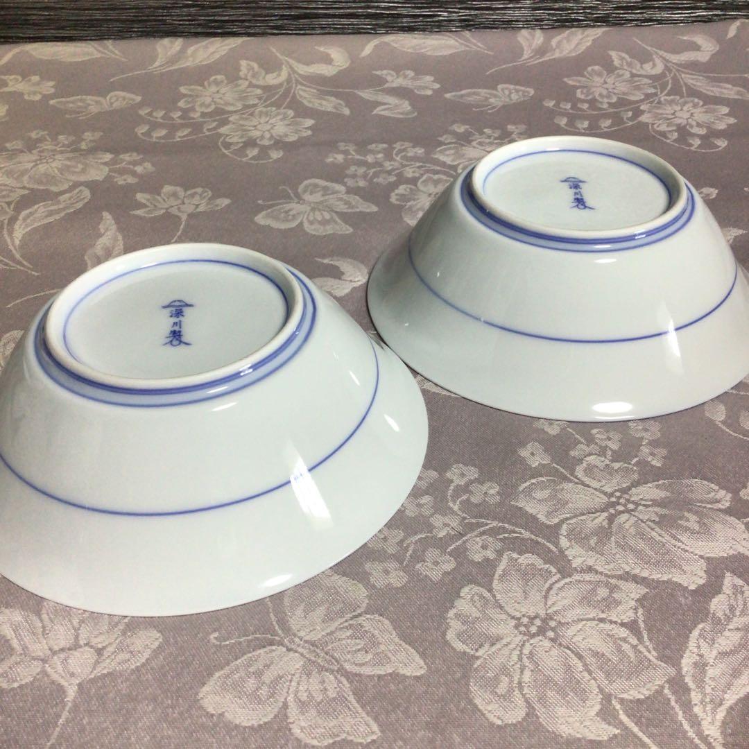 未使用　深川製磁　牡丹金ミル　深皿　中鉢　2枚