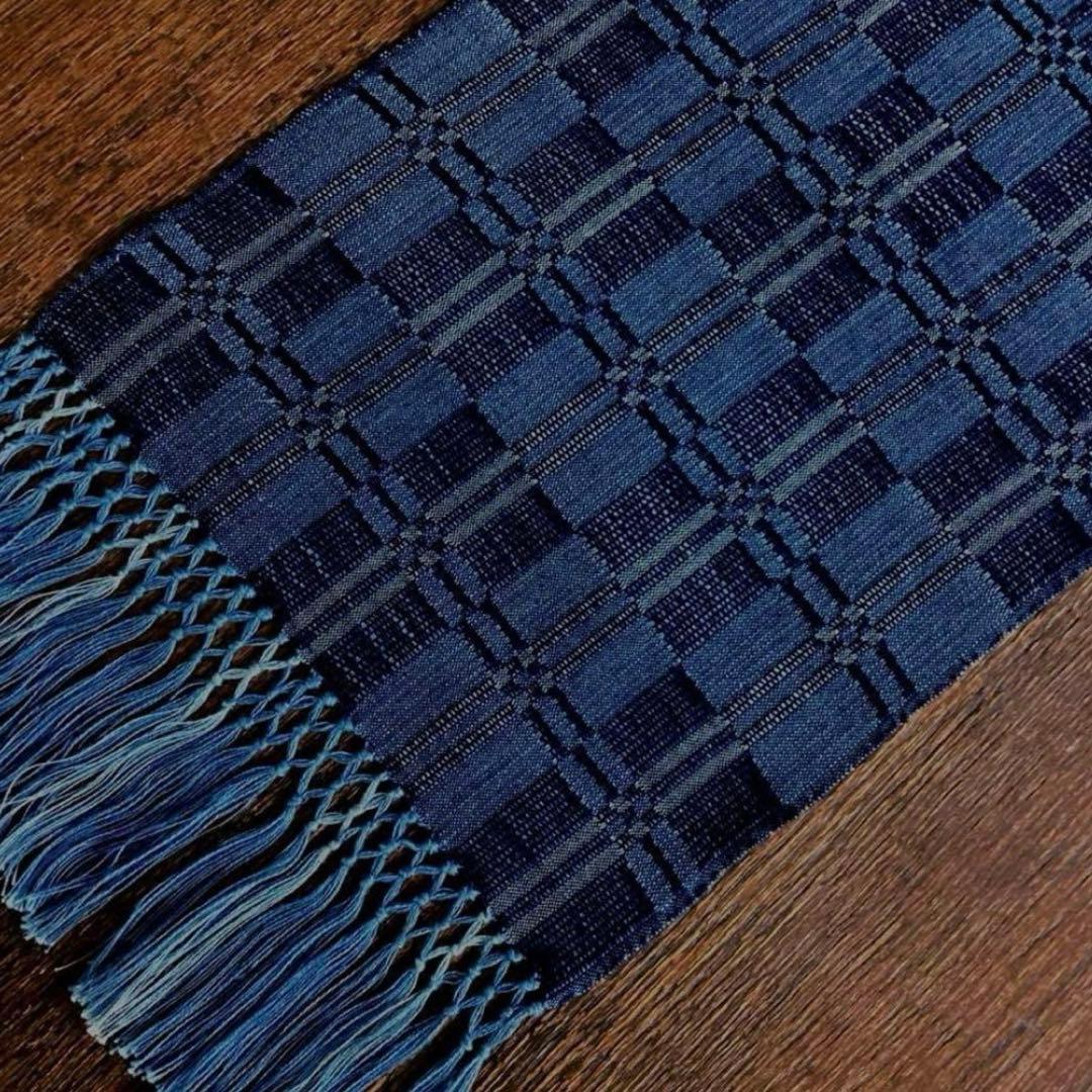 テーブルランナー ／ 手織り　本藍染め