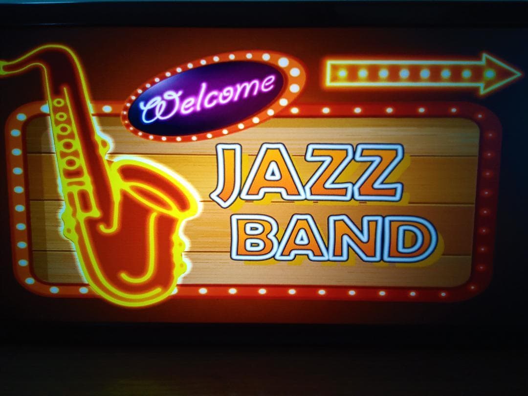 ジャズバンド ジャズ喫茶 カフェ バー 看板 雑貨 LED2wayライトBOX