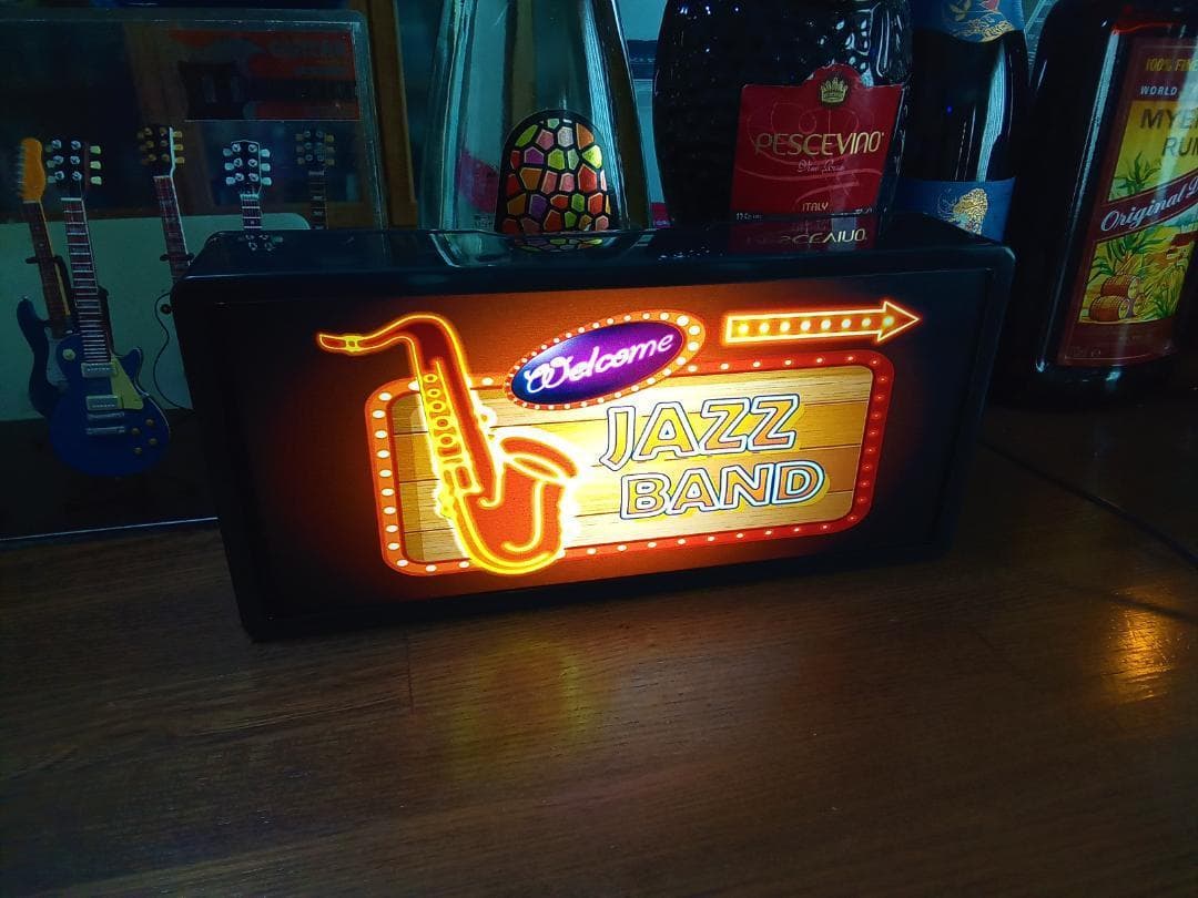ジャズバンド ジャズ喫茶 カフェ バー 看板 雑貨 LED2wayライトBOX
