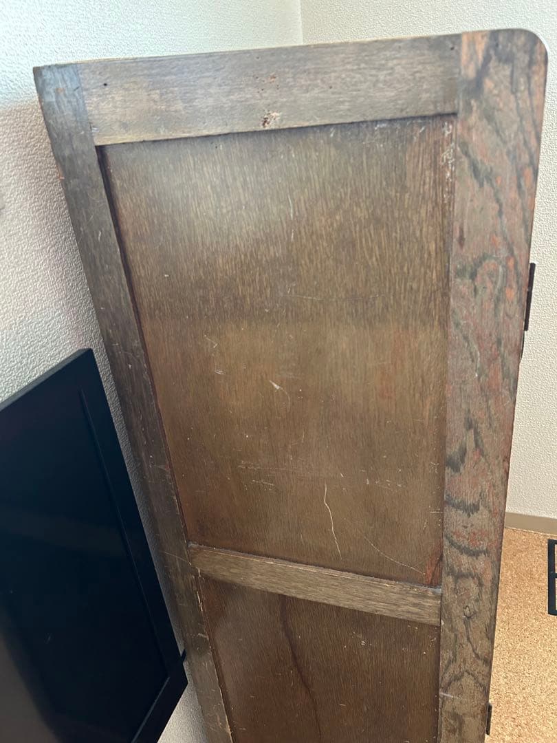 【期限あり】アンティークヴィンテージ⁑木製ガラス扉本箱キャビネット