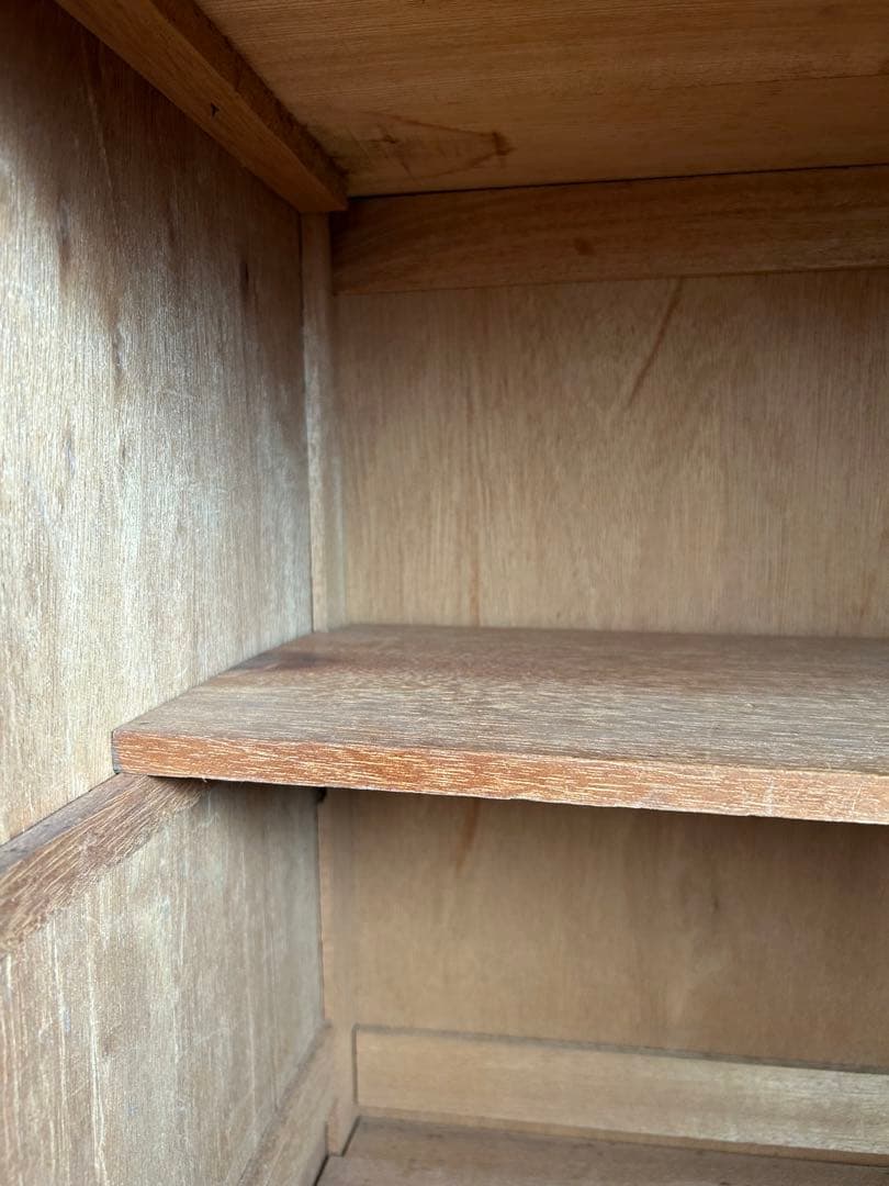 【期限あり】アンティークヴィンテージ⁑木製ガラス扉本箱キャビネット