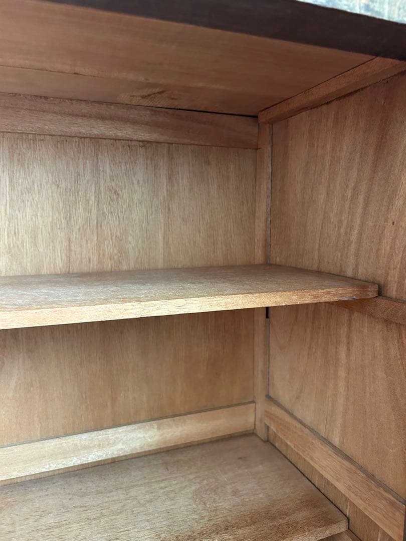 【期限あり】アンティークヴィンテージ⁑木製ガラス扉本箱キャビネット