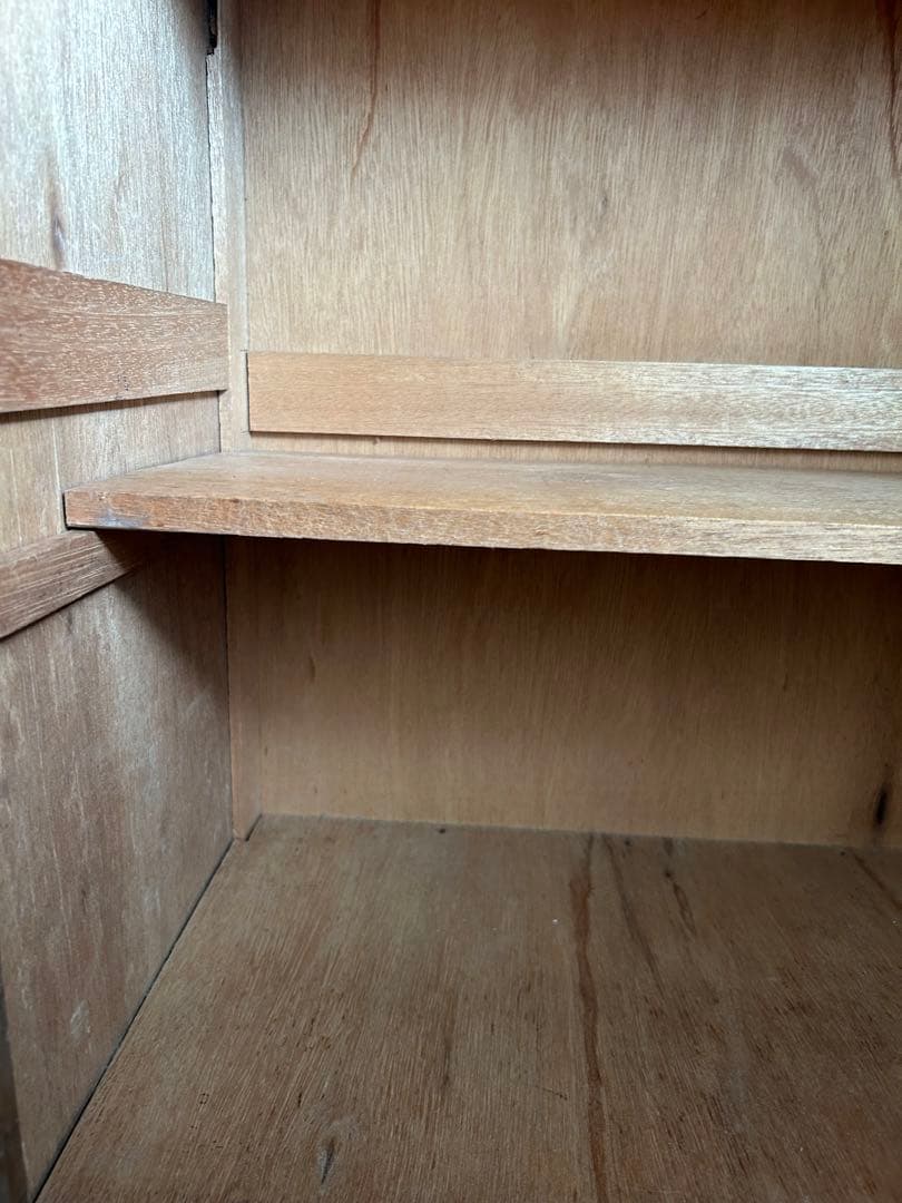 【期限あり】アンティークヴィンテージ⁑木製ガラス扉本箱キャビネット