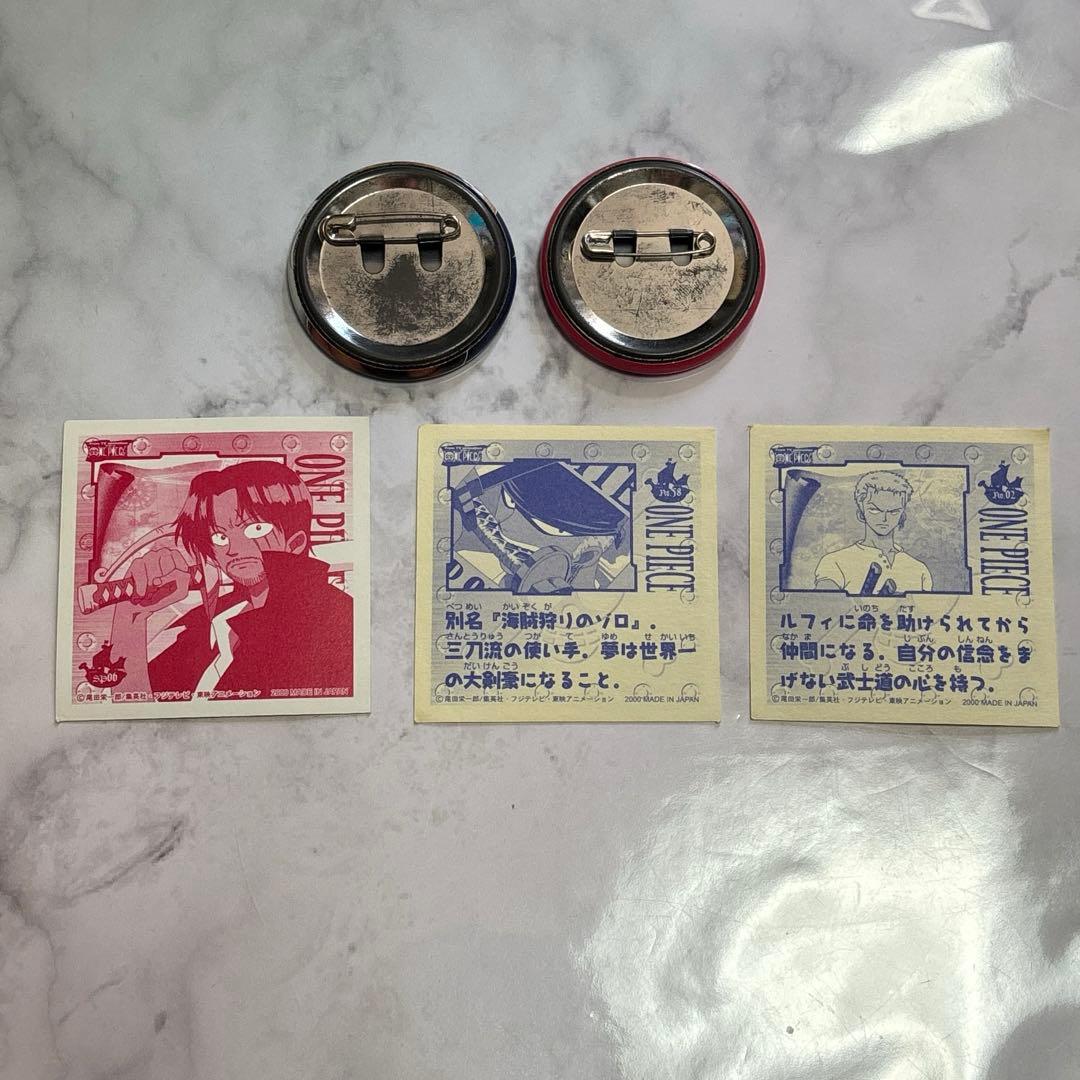 ONE PIECE ステッカー 缶バッジ シャンクス ゾロ チョッパー