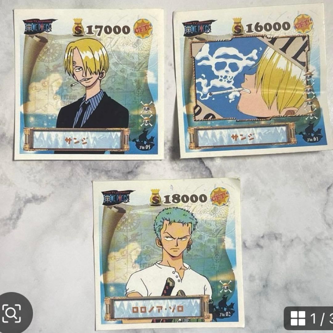 ONE PIECE ステッカー 缶バッジ シャンクス ゾロ チョッパー