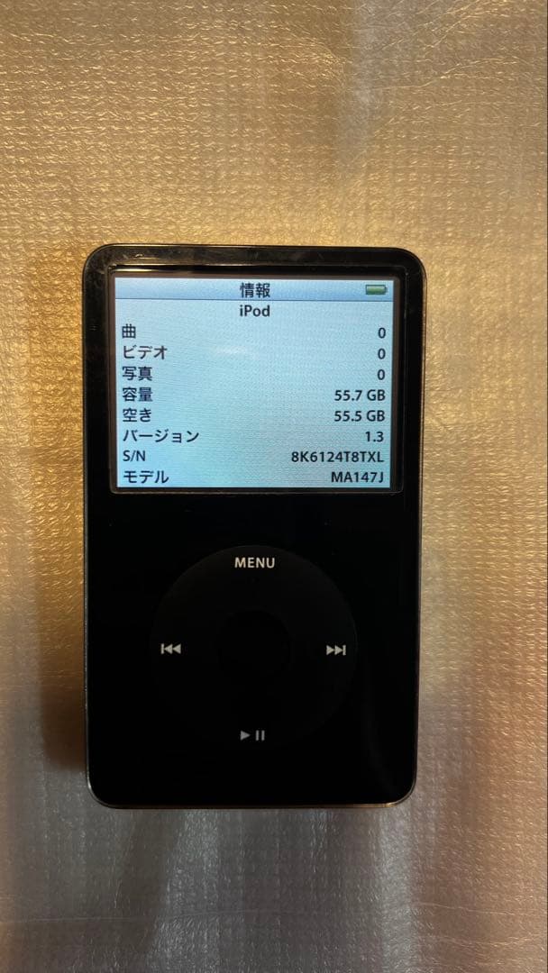 Apple アイポッドクラシック 60gb 動作✅初期化済み❗️A1136