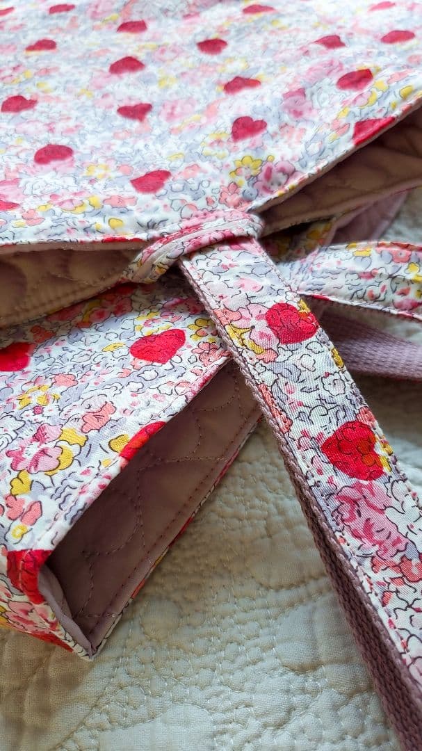 ★LIBERTYクレアオードハート×ハートキルト★３点　バッグ　靴袋　体操服袋