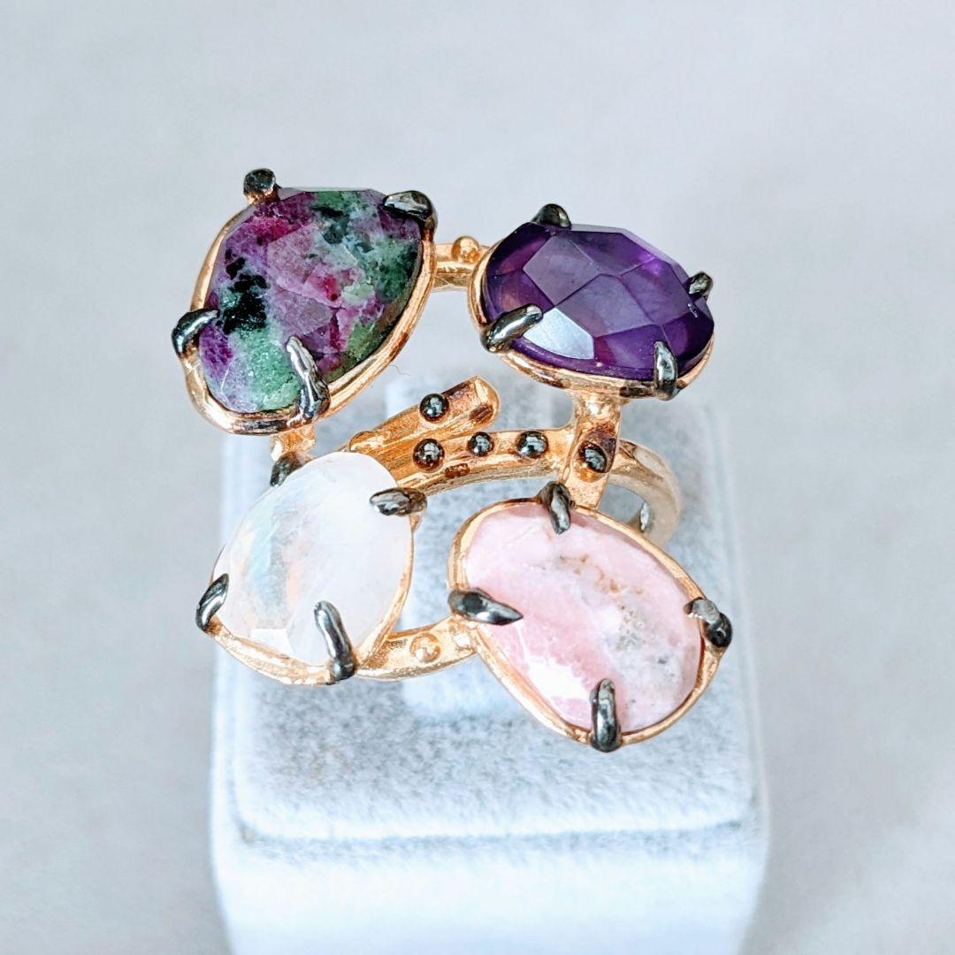 ＊NEW＊ トルコ製 ハンドメイド 天然石 リング シルバー925