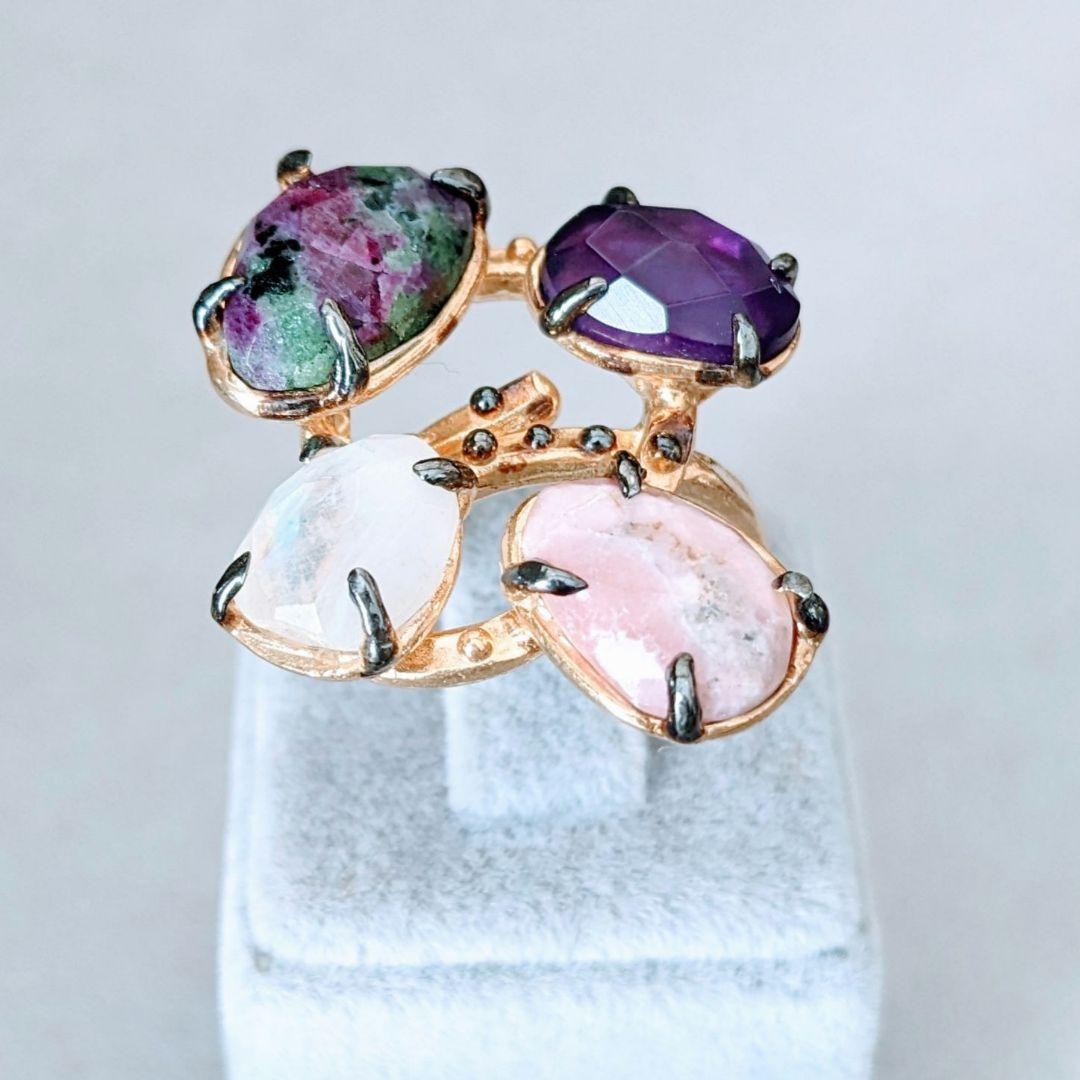 ＊NEW＊ トルコ製 ハンドメイド 天然石 リング シルバー925