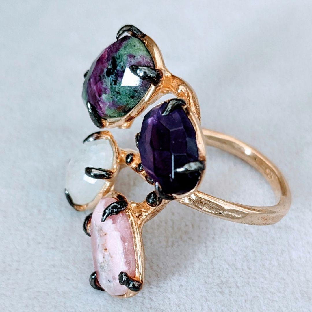 ＊NEW＊ トルコ製 ハンドメイド 天然石 リング シルバー925