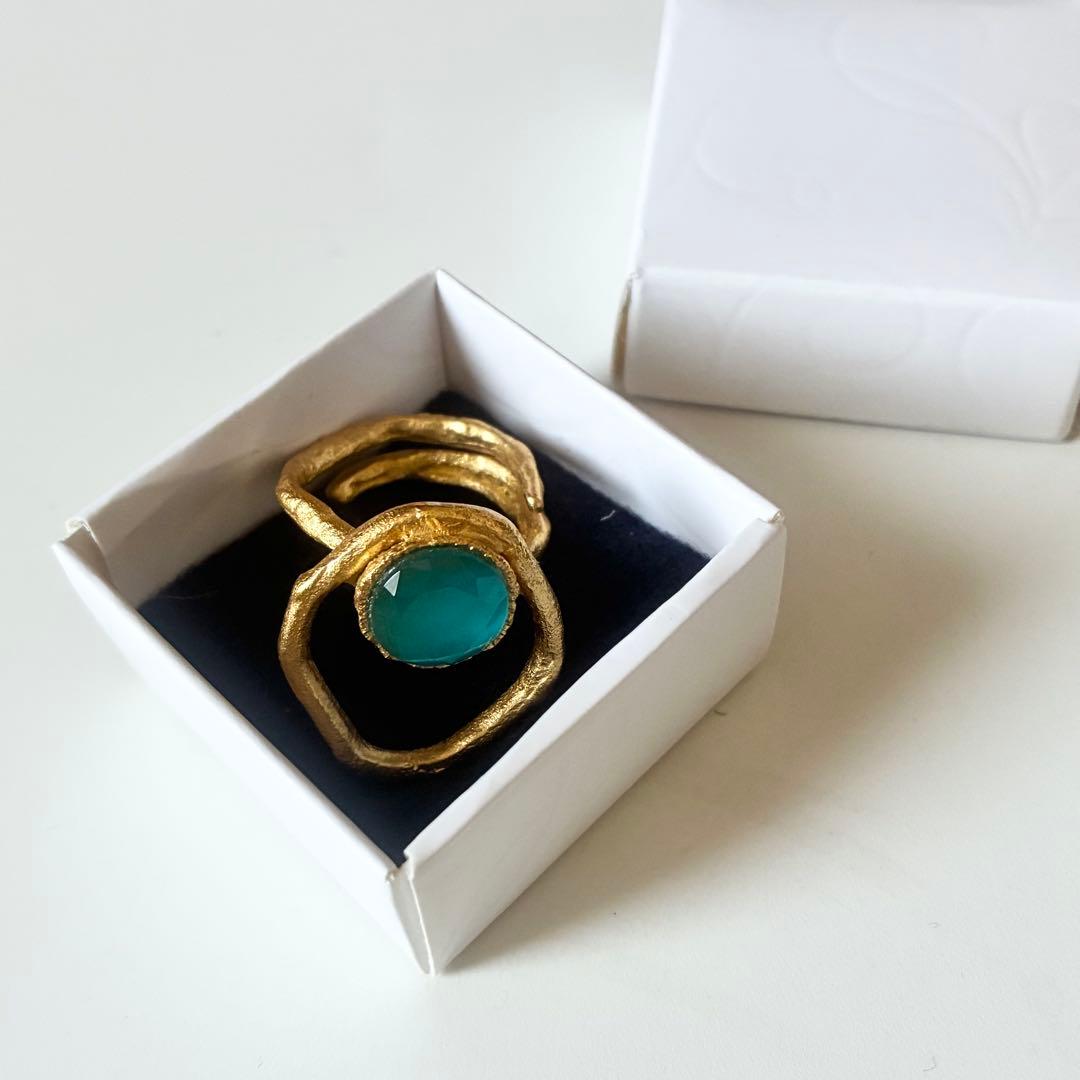 【ギリシャ直接買付け】サントリーニ島のアフロディーテリング ゴールドプレーテッド