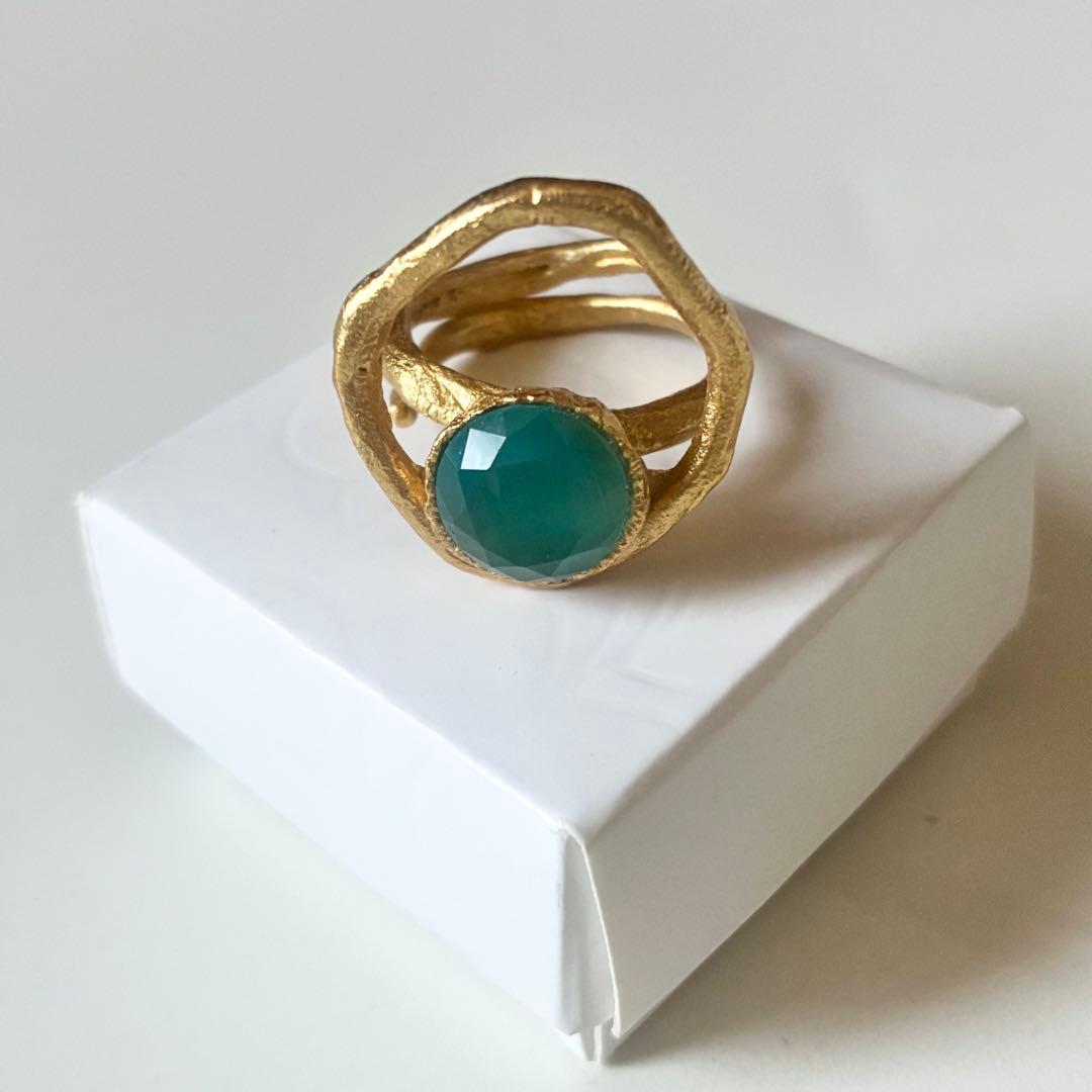 【ギリシャ直接買付け】サントリーニ島のアフロディーテリング ゴールドプレーテッド