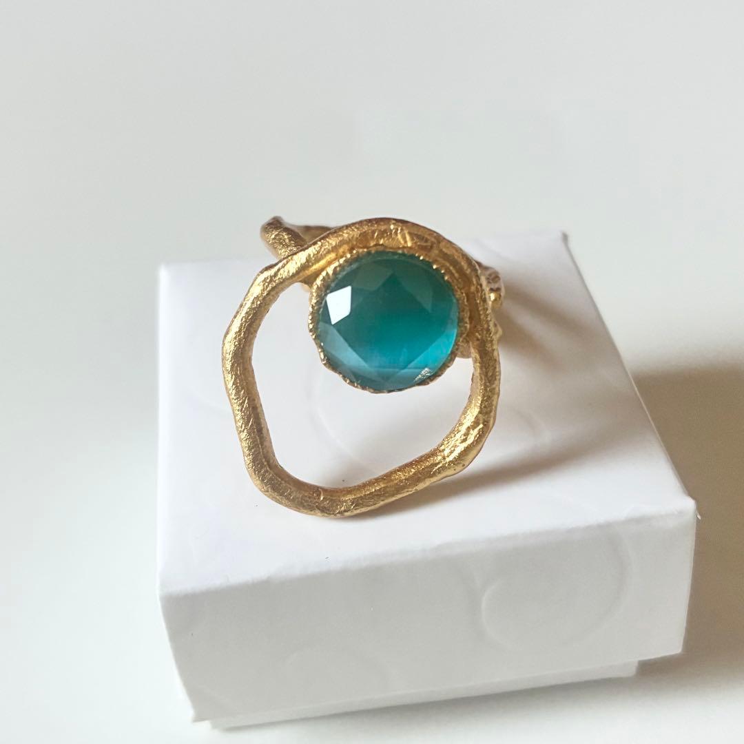 【ギリシャ直接買付け】サントリーニ島のアフロディーテリング ゴールドプレーテッド