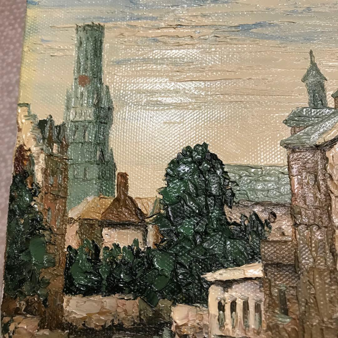 東光一　油彩　ベルギー　ブルージュ　 SMサイズ　シルバーフレーム