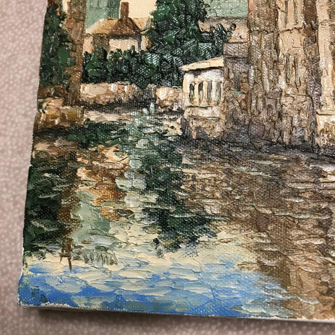 東光一　油彩　ベルギー　ブルージュ　 SMサイズ　シルバーフレーム