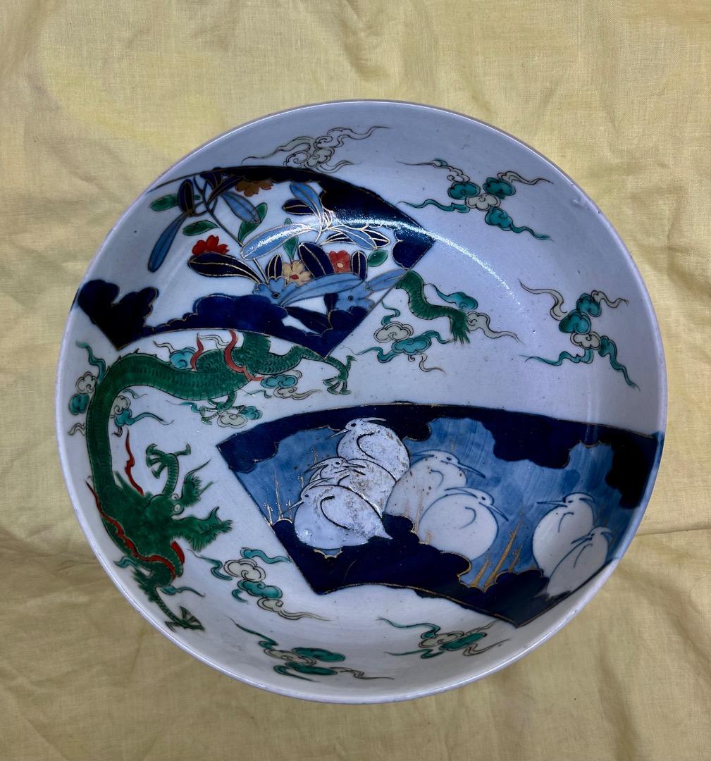 萬暦年製・大丼碗・鉢・青龍 白鳥・ 色絵 五彩・古九谷・伊万里 ・江戸 ・明治