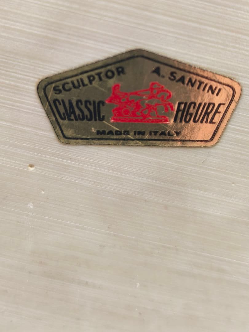 A. Santini 騎馬戦士像 合成大理石風 彫像 置物
