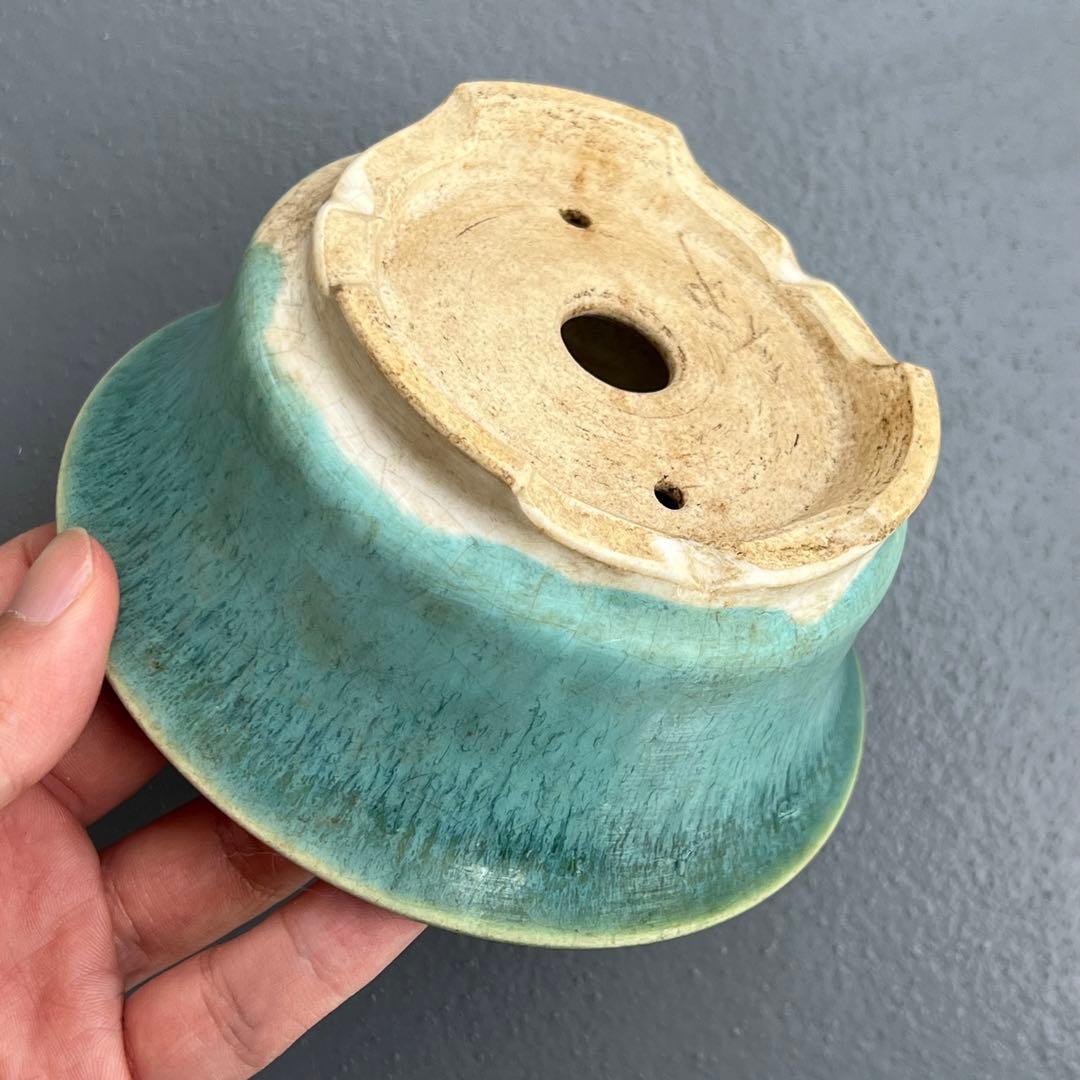 747.美功 反緣丸鉢 植木鉢 盆栽鉢 12.2*6cm