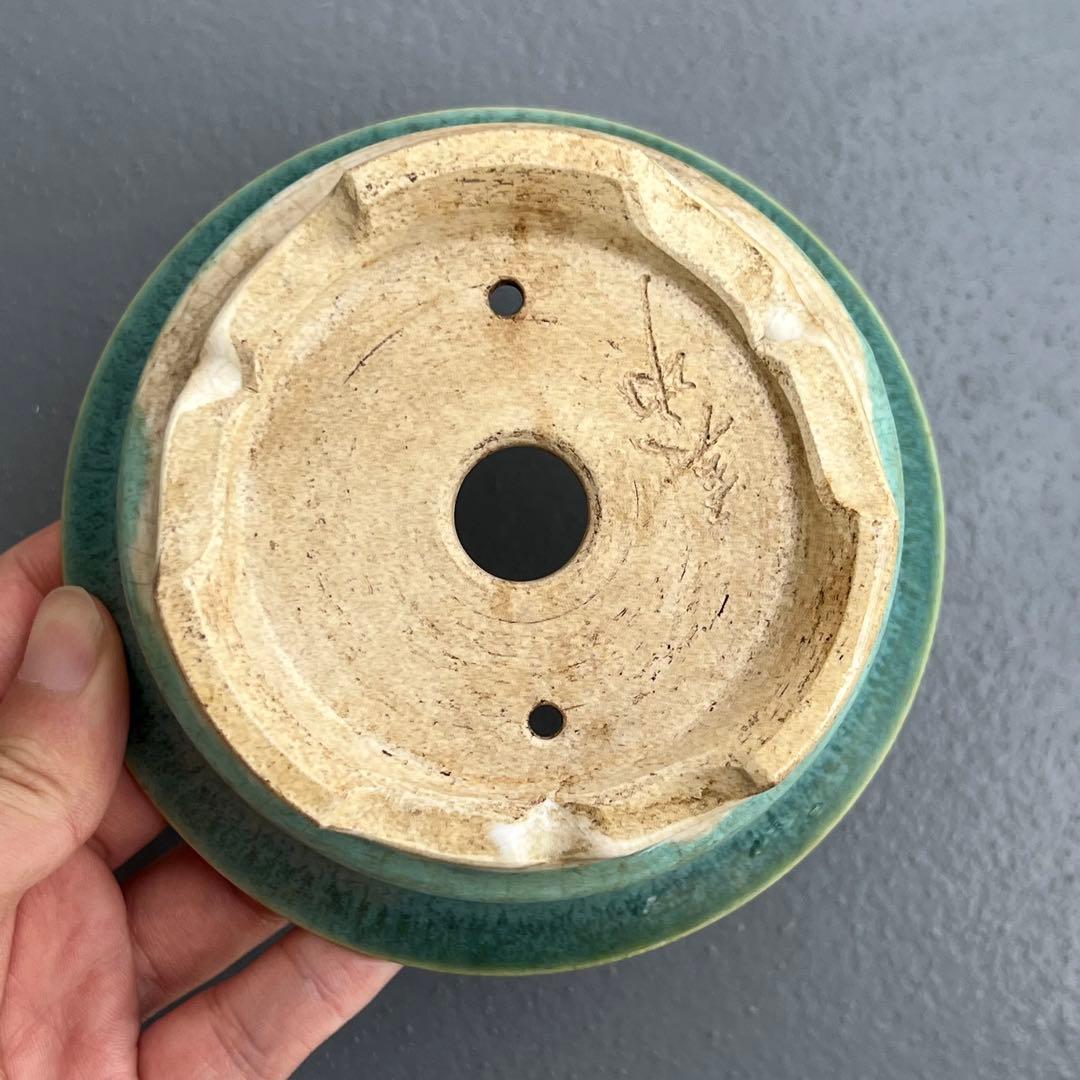 747.美功 反緣丸鉢 植木鉢 盆栽鉢 12.2*6cm