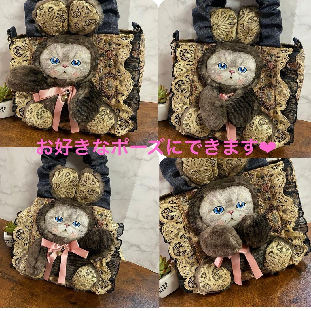 コヤンイサムチョン 【インド刺繍×デニム バッグ】フリルバッグ ハンドメイド