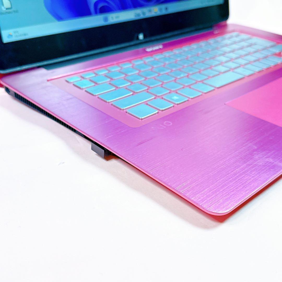 2in1⭐️新品SSD Win11 タブレット型ノートパソコン ピンク カメラ付