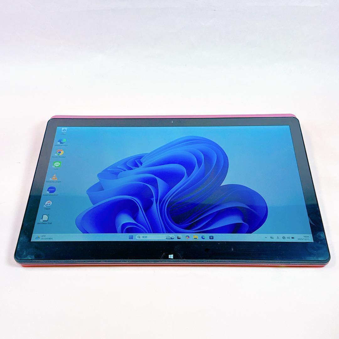 2in1⭐️新品SSD Win11 タブレット型ノートパソコン ピンク カメラ付