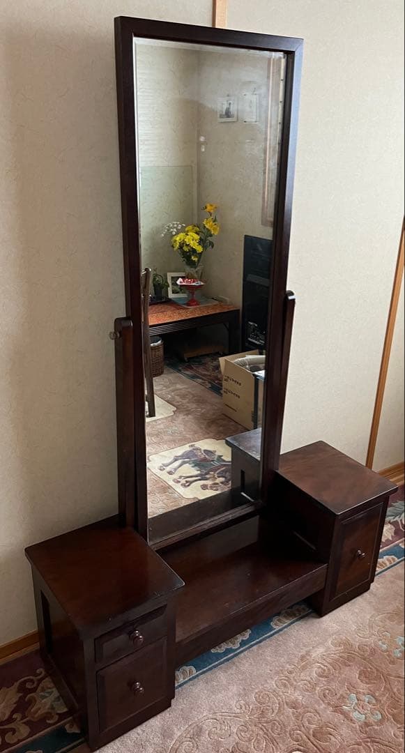 松本￼民芸家具　化粧台　一面鏡