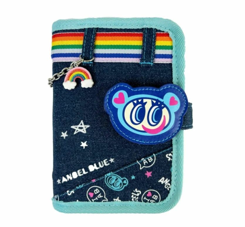 平成女児の聖地　ナルミヤキャラクター　デニムシールバインダー ANGELBLUE
