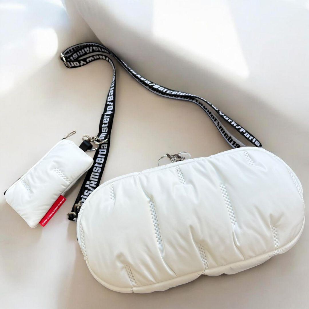 QUILTING shoulder bag ポーチ付／White