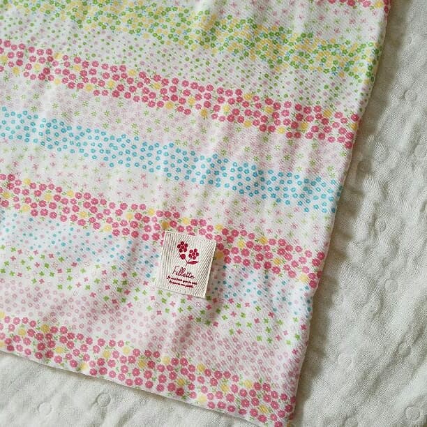 70×100☆FUWARA6重雲とお花畑のガーゼケット